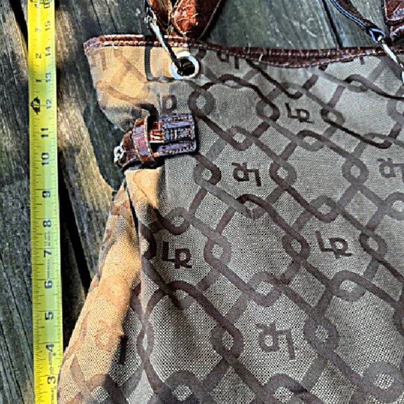 Ladies LR LineaR Brown Purse With Inner Compartment & Magnet Closure Preowned - Picture 4 of 9